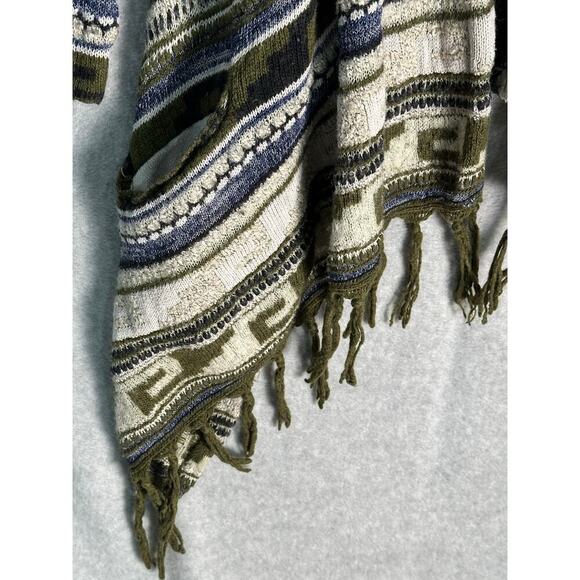 J Jill Sz S‎ Open Front Fringe Cardigan Sweater Mohair Blend Shawl Waterfall Hem - Picture 5 of 11